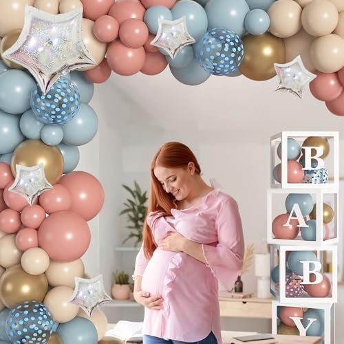 Amandir 164PCS Gender Reveal Balloon Boxes with Letters Decorations - Image 6