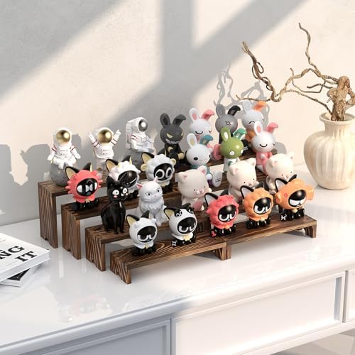 2 Set Wooden Tiered Risers Display Stands for Vendor Events,Stackable Wood Cupcake Display Stand,Farmhouse Decor Wood Dessert Table Display Set,Vendor Booth Display Items,Food Display Risers for Party - Image 5