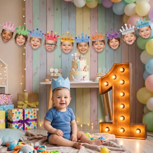 192 Pcs DIY Face Banner Kit Fun to One Birthday Decoration - Image 4