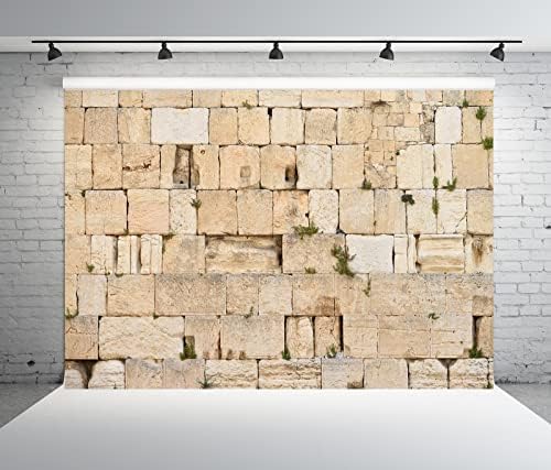 BELECO 10x6.5ft Fabric Western Wall Backdrop - Jerusalem Wailing Wall, Old City of Israel - Judaism Spirituality Worship Religious Church Event Decor Photo Booth Studio Props - Image 2