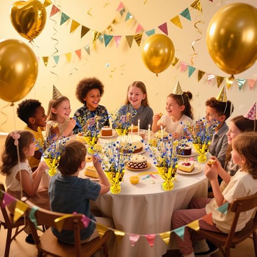FUBININA Birthday Table Centerpiece Party Decoration Foil Spray Centerpiece - Image 5