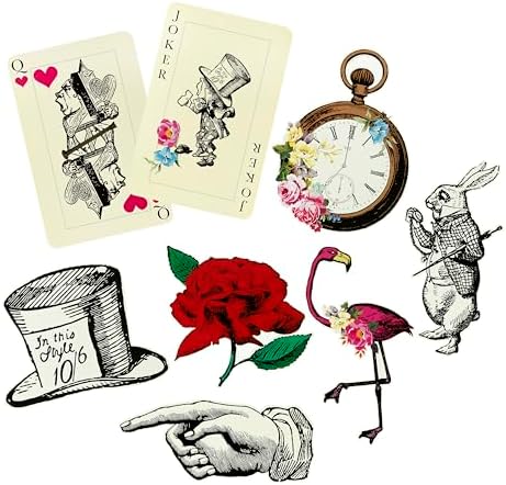 Talking Tables 8 x Oversized Alice in Wonderland Party Decoration Alice Decor Room Props for Afternoon Tea, Mad Hatter Tea Party Decorations, Birthday, Baby Shower, Wedding, Onderland Fist Birthday by TalkingTables