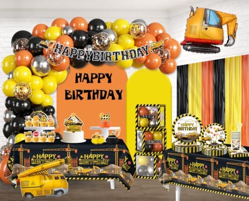 289Pcs Construction Birthday Party Supplies, All-in-One Set for 25 Guests - Image 3