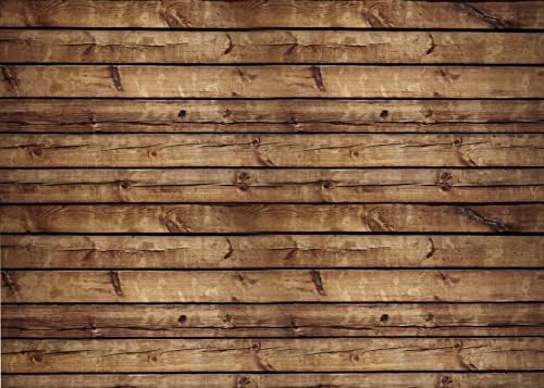 12x8ft Rustic Wood Backdrops for Photography Vintage Brown Worn Wooden Board Photography Background Baby Shower Birthday Wedding Backdrop Portrait Wallpaper Vinyl Photo Studio Props Large Size - Image 5