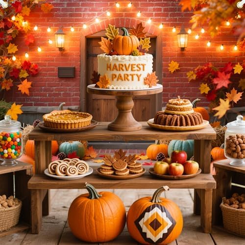 7x5Ft Fall Backdrop Fall Thanksgiving Backdrops for Photography Autumn Backdrop with 4 Grommets Fall Background Maple Leaves Pumpkins Harvest Party Photo Booth Banner Studio Props - Image 4