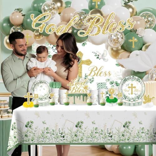 294pcs Baptism Decorations Complete Party Set, Serves 25 Guests - Image 7
