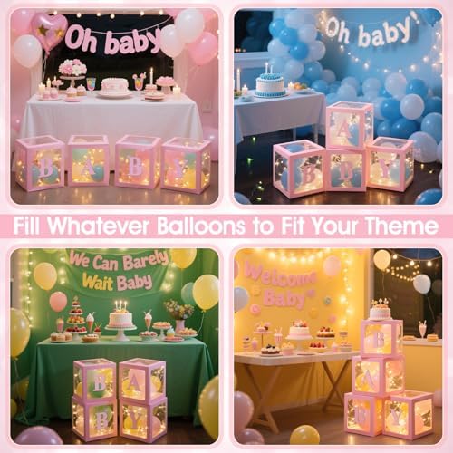 Ledido Baby Boxes with Letters & Fairy Lights for Baby Shower Decorations - Image 3