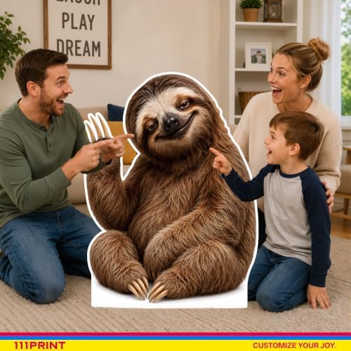 Funny Sloth Life Size Cardboard Cutout Standee, 7FT - Image 5