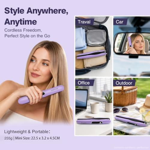 Mini Cordless Hair Straighteners and Curler - Image 6
