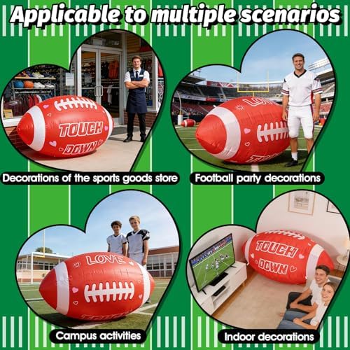 5FT Large Red Football Inflatable for Game Day Yard Decoration - Image 6