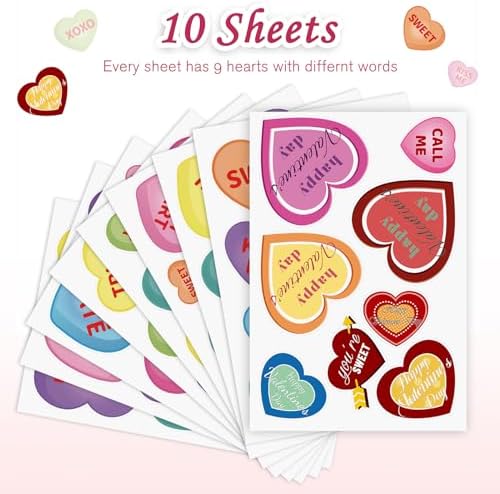 10 Sheets Valentines Day Window Clings for Valentines Decor, Reusable - Image 2