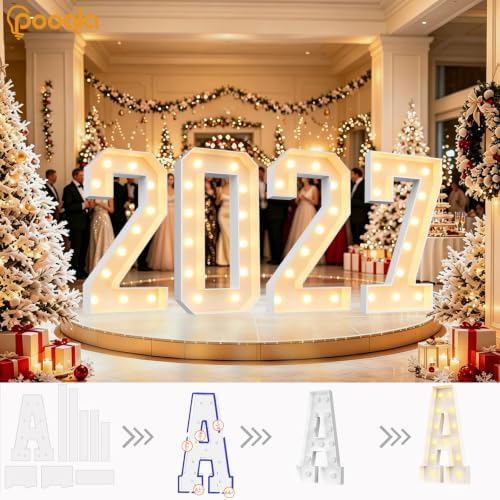 Pooqla 4FT Marquee Numbers, Large Light Up Numbers 7th Birthday Party Decor - Image 5