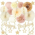 Birthday Decorations for Women, Champagne-Gold Birthday Party Decorations by ZERODECO
