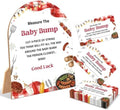 Baby-Q Baby Shower Games, BBQ Measure The Baby Bump Game, 6x8 Inch Arch Wooden Sign With Stand And 50 Guessing Cards, Gender Reveal Party Supplies & Decorations - AD12 by Unknown