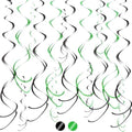 BEISHIDA Black Green Hanging Swirls Party Decorations Plastic Streamer for Dinosaur Theme Birthday Graduation Jungle Party Decorations, Pack of 24 by Beishida
