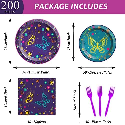 gisgfim 50 Guests Magic Movie Birthday Party Supplies Set Magic Movie Party Decoration Magic Movie Party Tableware Paper Plates Napkins for Boy Girl Birthday 200 PCS - Image 2