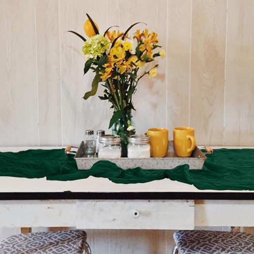 1 Pack Cheesecloth Table Runner 10Ft Christmas Gauze Boho Table Runners for Wedding Decor Bridal Shower Decorations Baby Shower Party(35" x 120") - Image 5