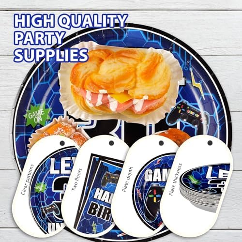 Grencian 96Pcs 30th Birthday Video Game Party Decoration, Serve 24 - Image 5