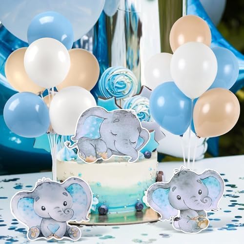 6 Sets Balloon Stand Kit for Table Elephant Baby Shower Tables Centerpiece with Balloon It's a Boy Baby Shower Decor for Elephant Theme Gender Reveal Birthday Party Decoration Supplies - Image 5