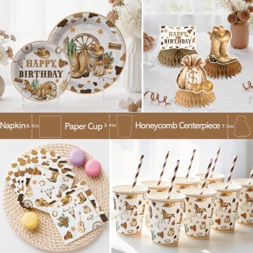 215PCS Cowboy Birthday Party Decorations for Boy Serves 25 - Image 5