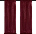 Burgundy Sequin Backdrop Curtains,2 Panels 2FTx8FT Burgundy Curtain Backdrop Glitter Party Decorations Background Drapes for Wedding Birthday Anniversary Graduation Photo Booth Decor by SoarDream