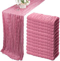 35x120 Inch Dusty Rose Cheesecloth Table Runner Boho Wedding Party Decor by Fivenl