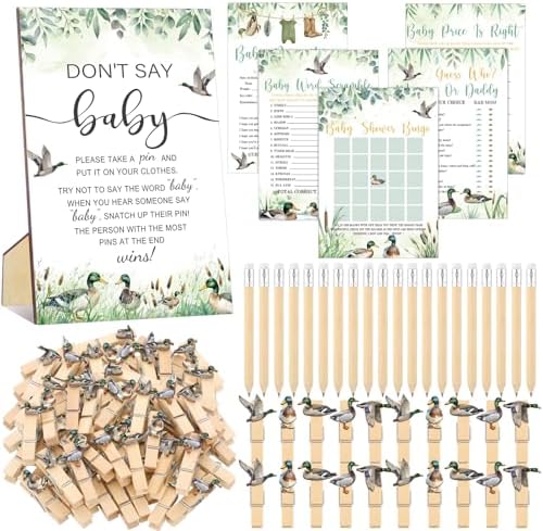Patelai 321 Pcs Baby Shower Games Supplies, Mallard Duck by Patelai