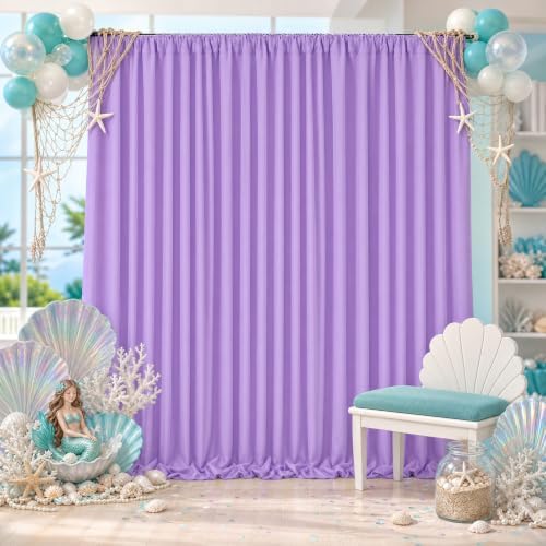 Lavender/Light Purple Backdrop Curtains 30ftx10ft Polyester Photo Drapes - Image 6