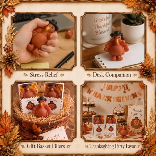 12 Sets Thanksgiving Positive Gifts Fall Turkey Party Favors - Image 6