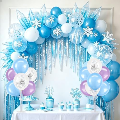 TONIFUL 4 Macaron Blue Purple Balloon Stand Balloon Centerpieces for Table - Image 4