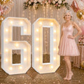 Large 4FT Marquee Light Up Numbers 60 for Party Decorations by NANXU