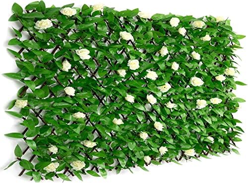 DOEWORKS Expandable Faux Ivy Trellis Fence, Patio Privacy Screen, 2 Pack - Image 7