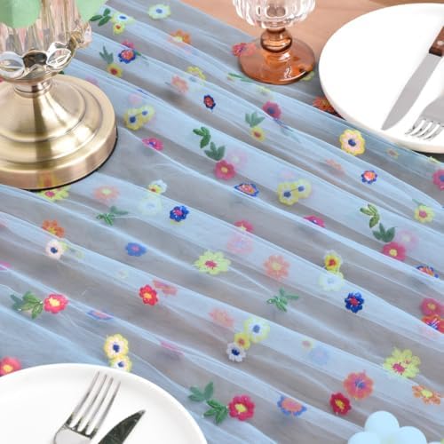 3 Pack Flower Table Runner Floral Daisy Fall Wedding Birthday Party Decor - Image 5