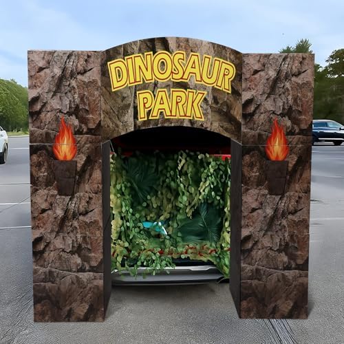 Bucherry 7 Pcs Dinosaur Party Decor Cardboard Jurassic Trunk or Treat Kit - Image 5
