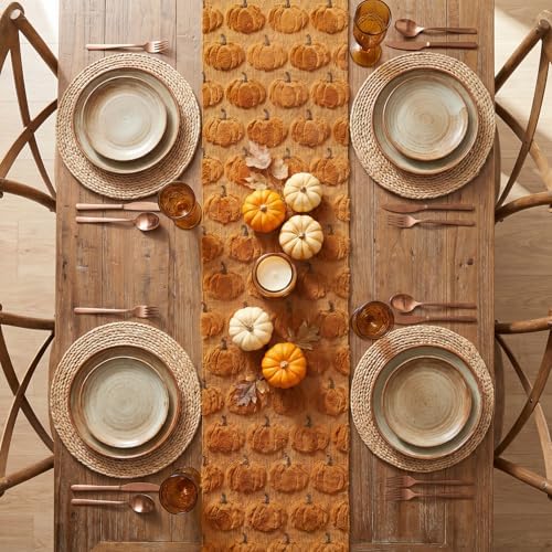 Artoid Mode Caramel Soft Faux Fur Fall Table Runner 13x36 Inch - Image 3
