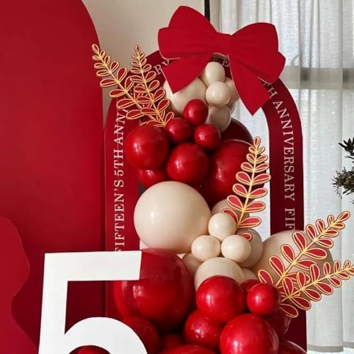 Voircoloria 105pcs Ruby Red Party Latex Balloons, 12inch - Image 5