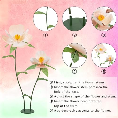 Giant Paper Flowers for Wall Decor 69 Inch - Image 5