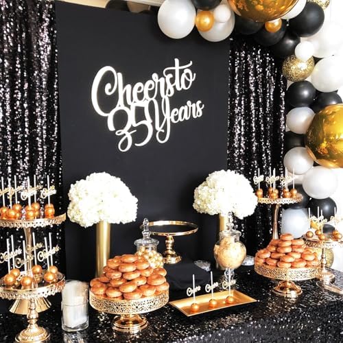 Sequin Backdrop 6x8FT Black Halloween Background Glitter Sequin Fabric - Image 5