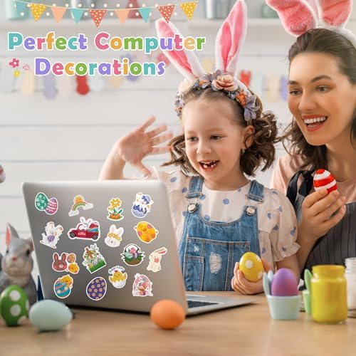 OHOME Easter Stickers | 120 PCS Egg Bunny Stickers for Kids -Easter Egg Stuffers - Vinyl Easter Games Crafts Activities Party Favors Basket Stuffers - Kids Gifts for Boys Girls - Image 4