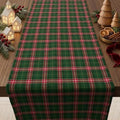 Christmas Decorations - Red Green Plaid Christmas Table Runner by OHOME