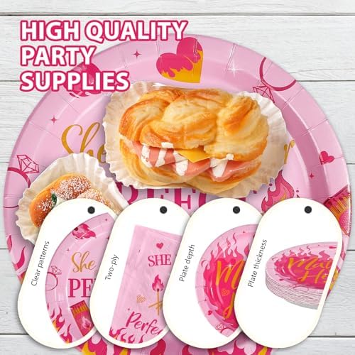 96Pcs Perfect Match Bachelorette Party Decorations for Bridal Serves 24 - Image 5