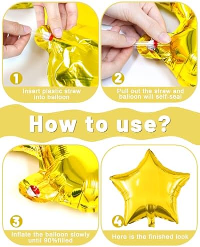 Golden Happy Birthday Party Decorations with Banner Balloons for Men Boys - Image 6