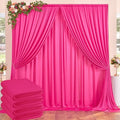 20ftx10ft Wrinkle Free Fuchsia Backdrop Curtains for Parties, Thick Polyester Hot Pink Photo Backdrop Drapes 4 Panels 5x10ft for Weddings Birthday Photography Background Curtains by ENJOYYOURPARTY