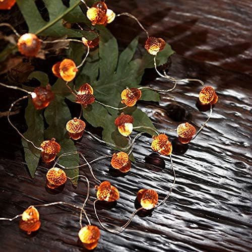 Decorative Fairy Acorn String Lights Thanksgiving Decoration Autumn Garland Cute Novelty Lights 30 LEDs 10 ft Battery Operated for Bedroom Wedding Birthday Harvest Decor - Image 5