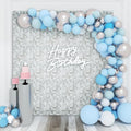Silver Shimmer Wall Backdrop, 36pcs Sequin Panels by KateBackdropforPhotography