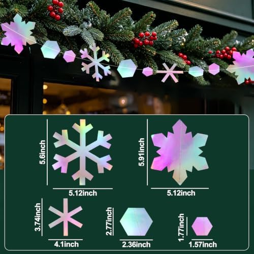 Winter Wonderland Snowflake Garland Decorations for Frozen Party Decor - Image 2