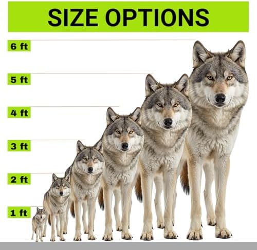 Wolf 1FT Cardboard Cutout Standup, Safari Theme, 1 PC - Image 2