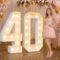 Large 4FT Marquee Light Up Numbers 40 for Party Decorations by NANXU