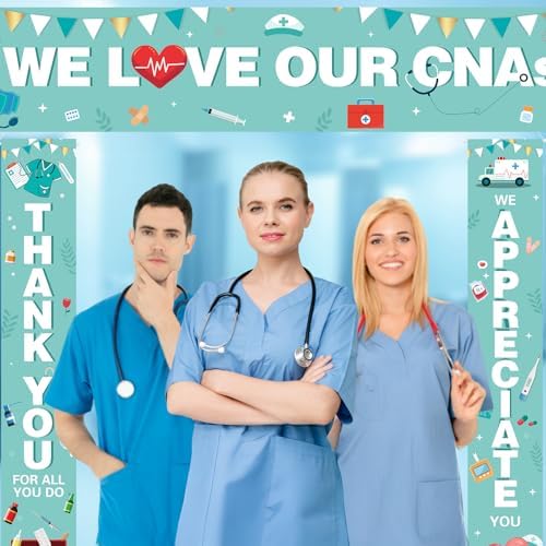 Smoothnovelty 3 Pcs Teal We Love Our CNAs Banner - Image 2