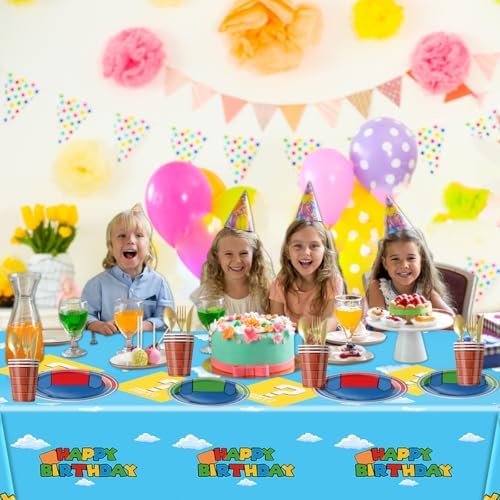 81Pcs Super Brother Party Tableware Set, Super Brother Party Decoration, Super Brother Birthday Party Supplies - Image 2